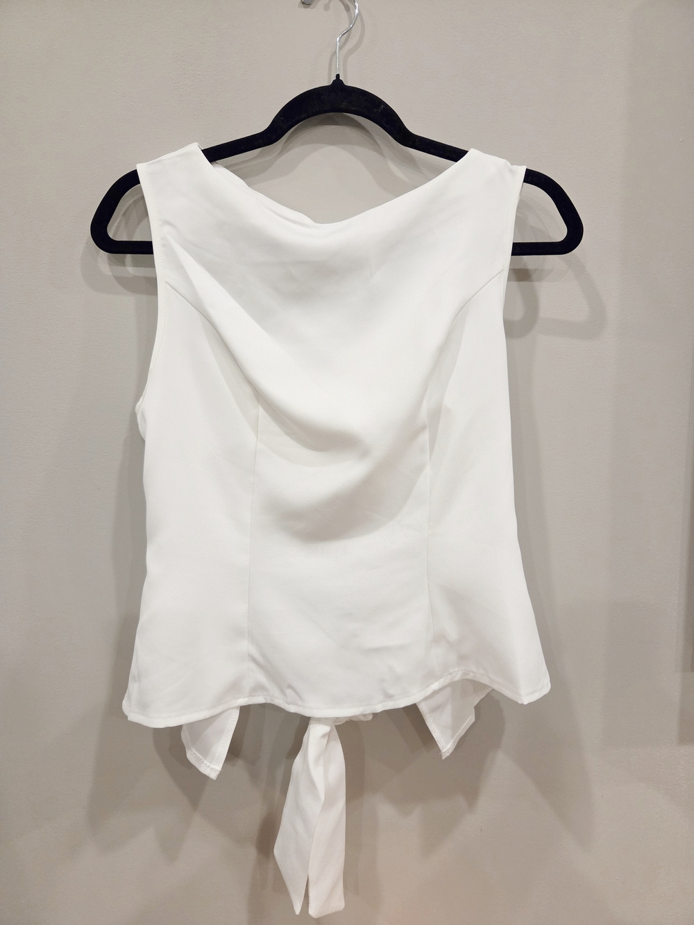 SHEIN White Draped Back Tie-Back Camisole